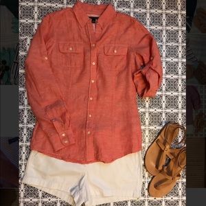 Banana Republic Linen Cotton Chambray Shirt